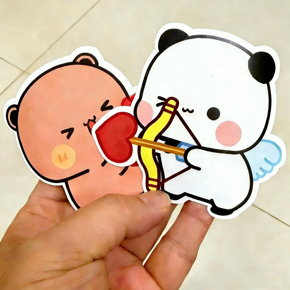 Kawaii Bubu and Dudu Fridge Magnets Cute Anime Panda Bear Yier Home Decor Sticker for Refrigerators Accessories