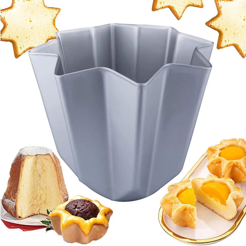 Easy Demoulding Octagonal Chiffon Cake Mold Non-stick Bread Baking Pan DIY Pandoro Molds Mousse