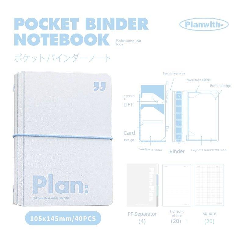 

Planwith Notebook Ins Style Journal Book Mini Portable Notebook Diary Pocket Loose Spiral Notebook Hand Account A7-white (In Stock!!!)