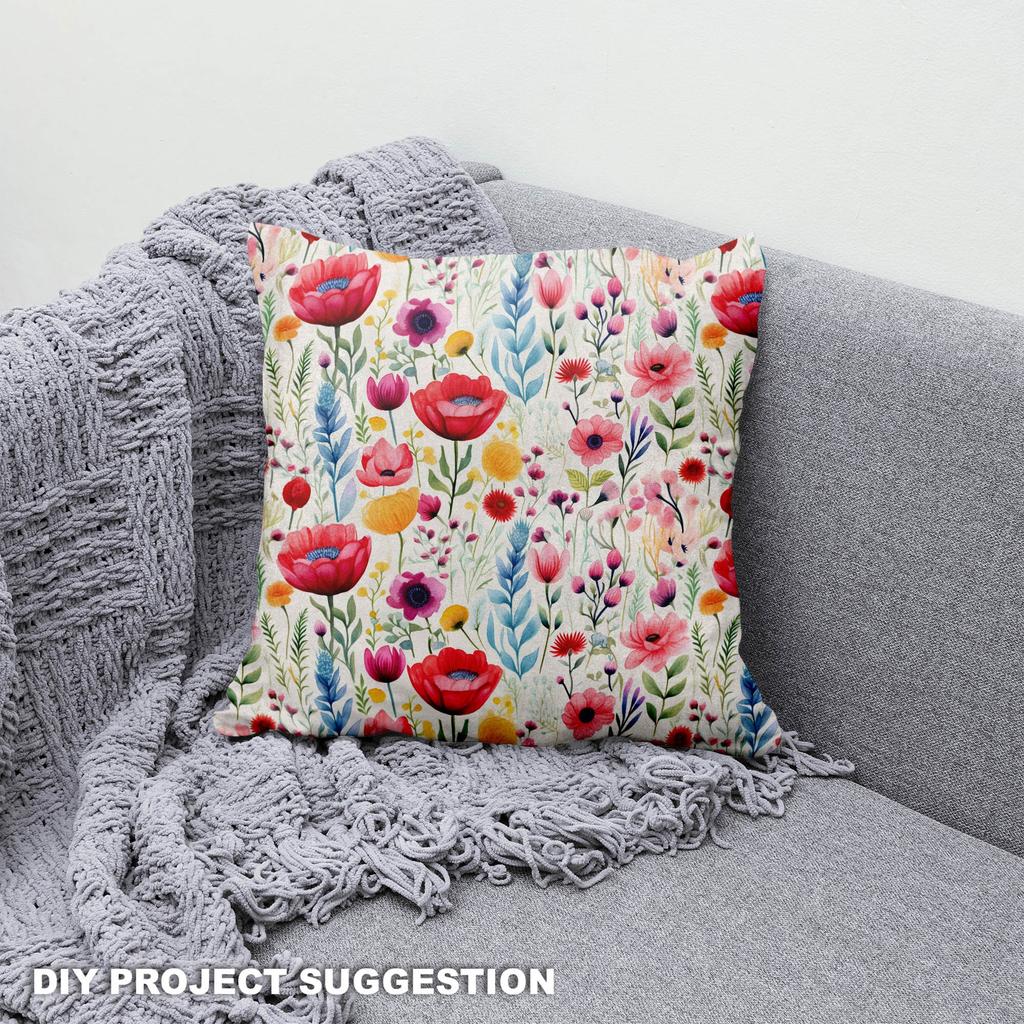 Royal Samt Stoff Polyester Zum Nähen - Motiv Blumen - Rdx3019