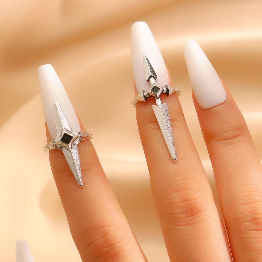 Unisex Gothic Punk Retro Verstellbarer Offener Ring mit Fortschrittlichem Design