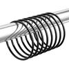 Shower Curtain Rings, Bathway Shower Curtain Hooks, Black Shower Curtain Rings Rust Proof, Anti-Drop Shower Rings for Curtain, Shower Hooks for