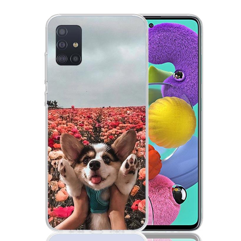 Cute Lovely Corgi Dogs Phone Case For Samsung Galaxy A52 A42 A32 A22 A12 A51 A50S A40 A30S A20E A10S A41 A31 A21S A11 A72 A71 A7