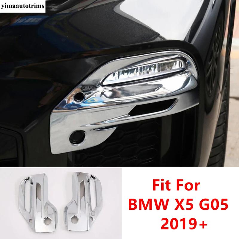 

Front Bumper Fog Lights Lamps Frame Decoration Cover Trim For BMW X5 G05 - ABS Chrome Accessories Exterior Refit Kit