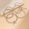 Hip-Hop Imitation Pearl Beaded Portrait Pendant Bracelet, Personalized Stacking Of Love Star Hand Jewelry