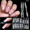 150Pcs French Dual Forms 2In1 Nail Molds With Scale Double-Ended Full Cover Nail Extension Building Gel Mold Nail Forms Nail Art