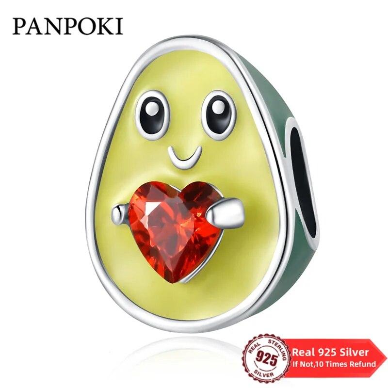 

copper Fruit With Vegetables Collection Avocado Charm Pendant Ideal For Authentic Diy Bracelets Bead Charms Gift Women Jewellery