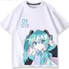 Second Dimension Anime Hatsune Miku Fashion Trend New Cotton Top Short Sleeve T-shirt Unisex