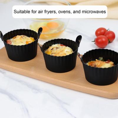 Yousheng Air Fryer Egg Poacher Silicone Cupcake Baking Cups Non-stick Muffin Mold Reusable Ramekins for Air Fryer Ovens