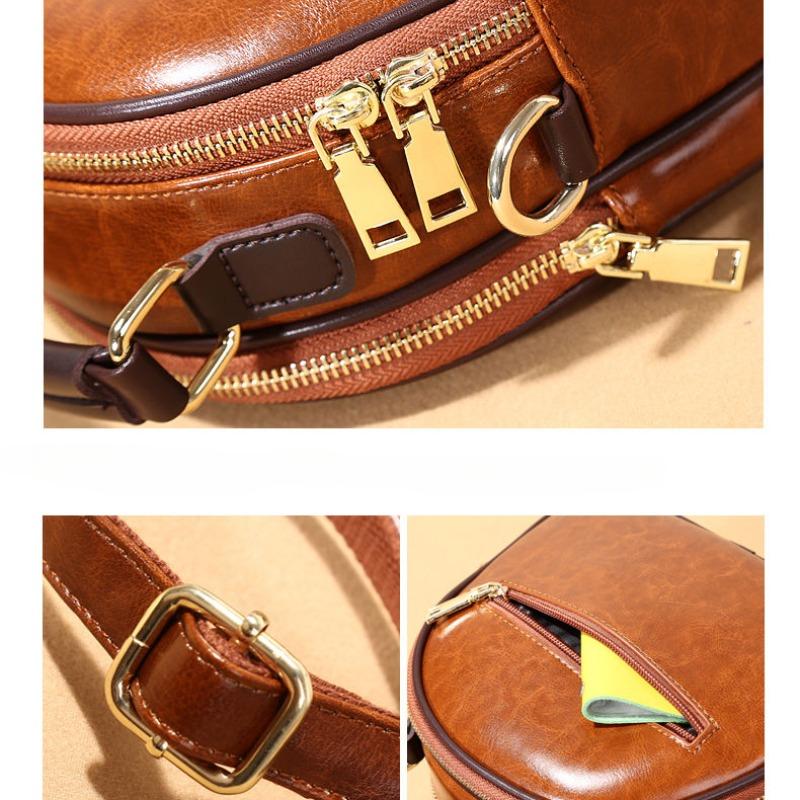 Women's Bags 2024 Small Bags Summer Round Retro Handbag Female Fashion Versatile Single Shoulder Crossbody Bag