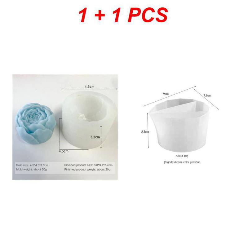 Formă Silicon 3D Floare Bujor Mare Bricolaj Handmade Ipsos Aromaterapie Formă Adeziv Bijuterii Lumânare Suvenir