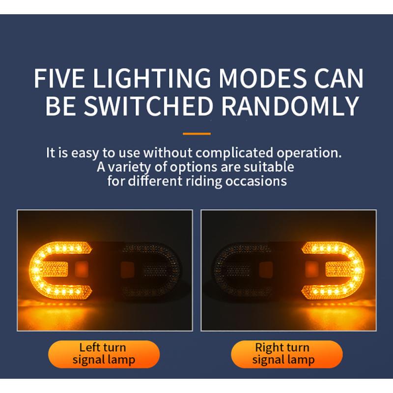 1/2PCS Bike Turn Signal Rear Light USB Rechargeable Wireless Remote Control LED Bicycle Taillight MTB Night Riding Warning Lamp