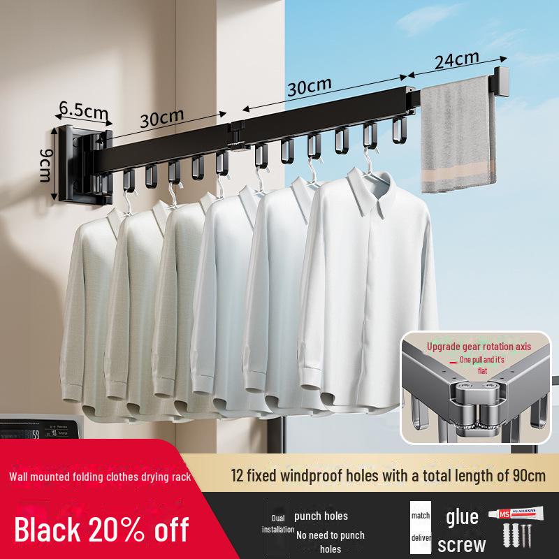 Gao Wenhai Wall-Mounted Foldable Indoor Clothes Drying Rack