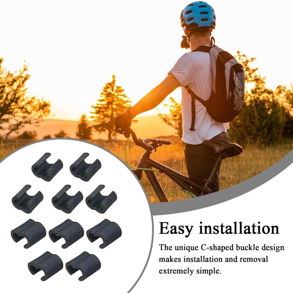 Cycle Cable Clips 10X Housing Hose Guide Clamps Housing Guide Retaining Buckle for Outdoor Road Mountain Riding