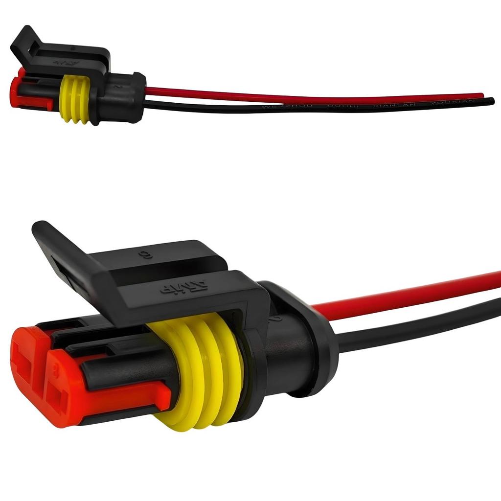 4 Stück hermetischer Stecker Superseal 2-polig Wasserdicht