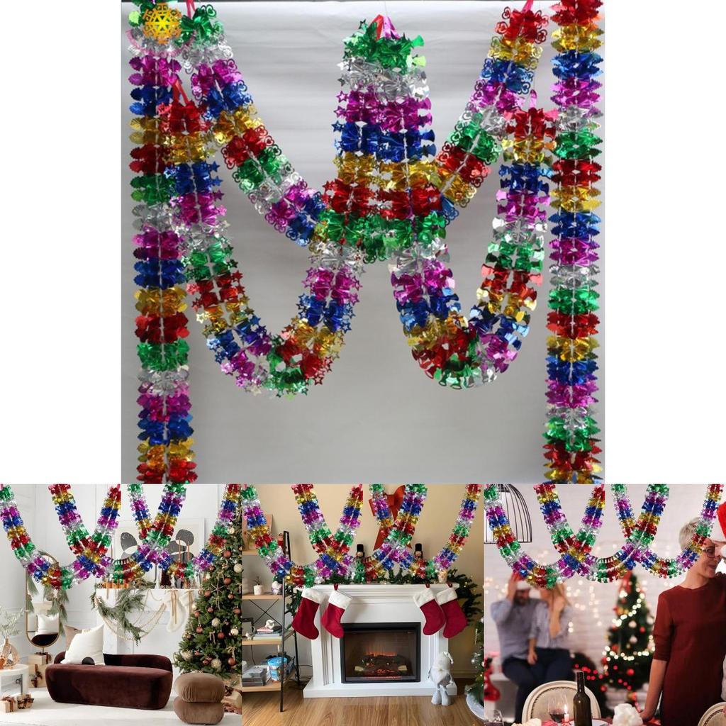 Beautiful Multicolor Christmas Hanging Decor Streamers For Weddings And Celebrations