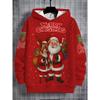 Child Sweatshirt Christmas Hoodie Cartoon Kawaii Santa Claus Print Sweatshirt for Girls Funny Holiday Party Clothes for Children