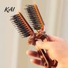 Durable Folding Comb 1/2/3Pcs Boar Bristle Foldable Hair Brush, Men Women Detangling Portable Brush Styling Travel for All Types