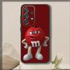 M-MS Chocolate Phone Case For Samsung S 25,24,23,22,30,21,10,9,Ultra,Plus,Lite,FE,4,5 G Soft Black Case