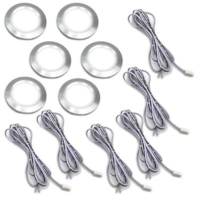 DC 3W Small LED Down Light White 6500K 55mm External 68mm Thickness 14mm Cable 2m Car Outdoor 6pcs