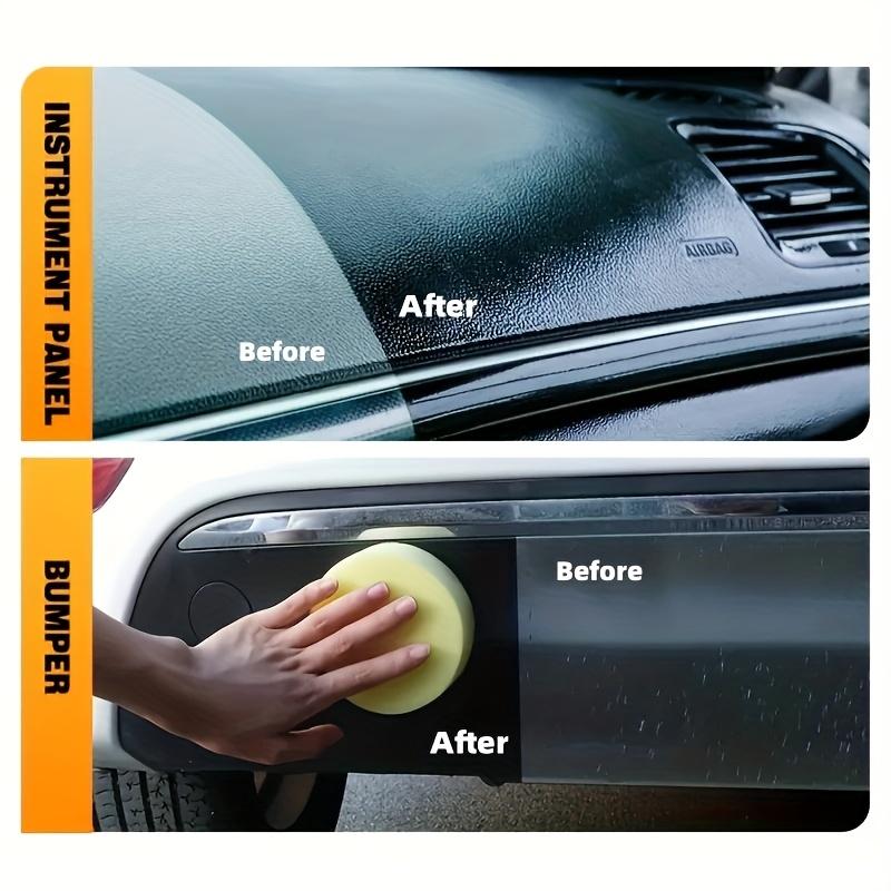 Plastic Coating Modification Paste, Long-lasting Black Light Whitening,repairing and Protecting Car Tires,inner and Outer Plastic Parts, Glossy Finish