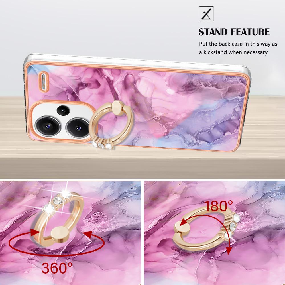 YB IMD Series-17 Style-E For Xiaomi Redmi Note 13 Pro+ 5G Case Electroplating Kickstand Phone Cover