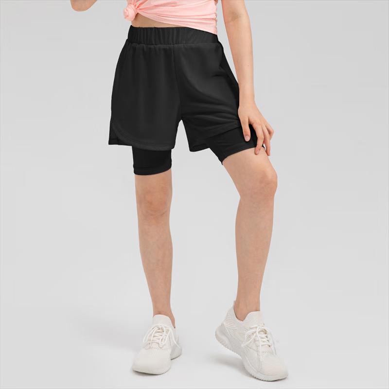 

Yudong Girls Faux Two-Piece Summer Athletic Yoga Shorts 120