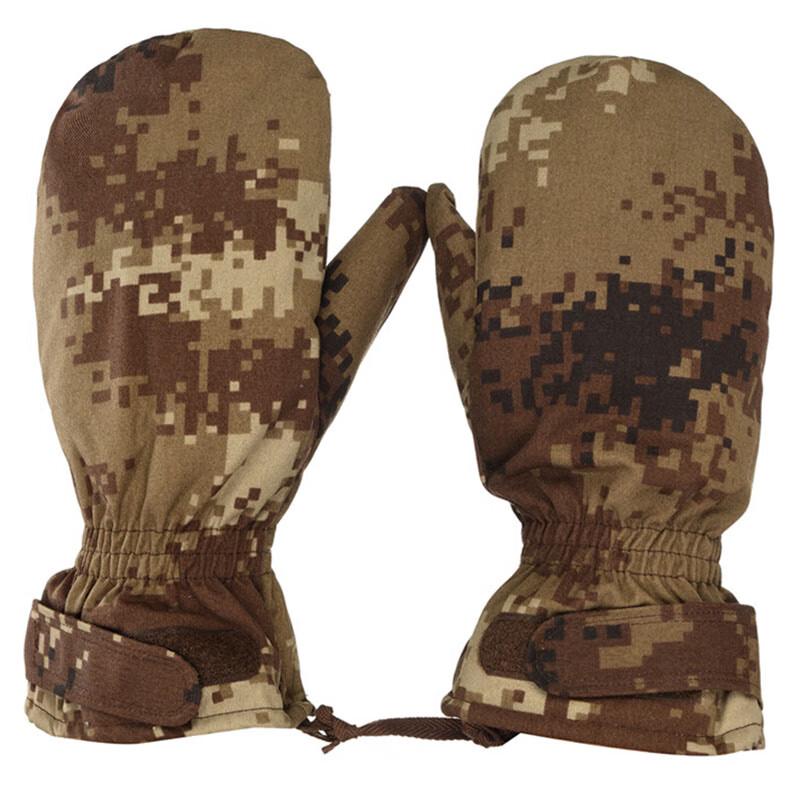 Camouflage Fleece-Lined Winter Outdoor Gloves One Size