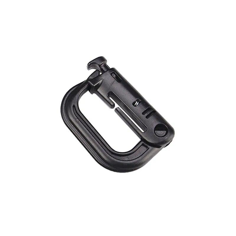 Outdoor GRIMLOC Molle Carabiner D Locking Ring Plastic Clip Snap Type Ring Buckle Carabiner Keychain ITW Fastener Bag Buckle