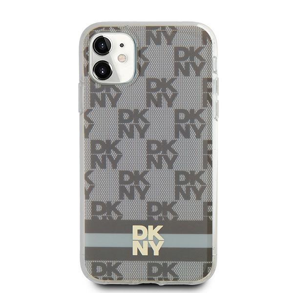 Dkny Dkhmn61Hcptse Iphone 11 / Xr6.1 Beżowy/Beige Hardcase Iml Checkered Mono Pattern & Printed Stripes Magsafe