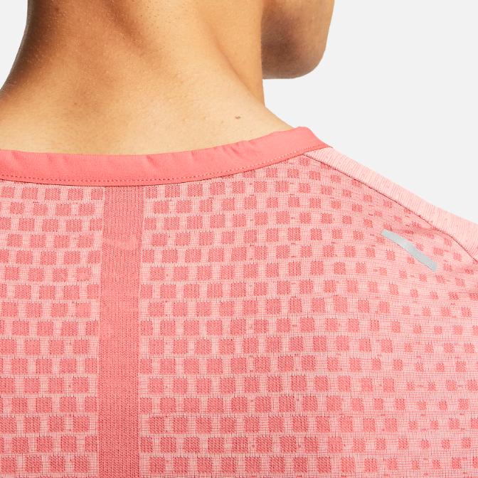 Nike Tech Knit Logo Crew Neck Sports T-Shirt Men Tops Stardust-Red DM4753-655