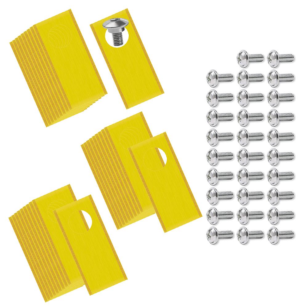 30Pcs for Honda Miimo Robotic Lawn Mower Stainless Steel Replacement Blades, 39.2x17.5mm