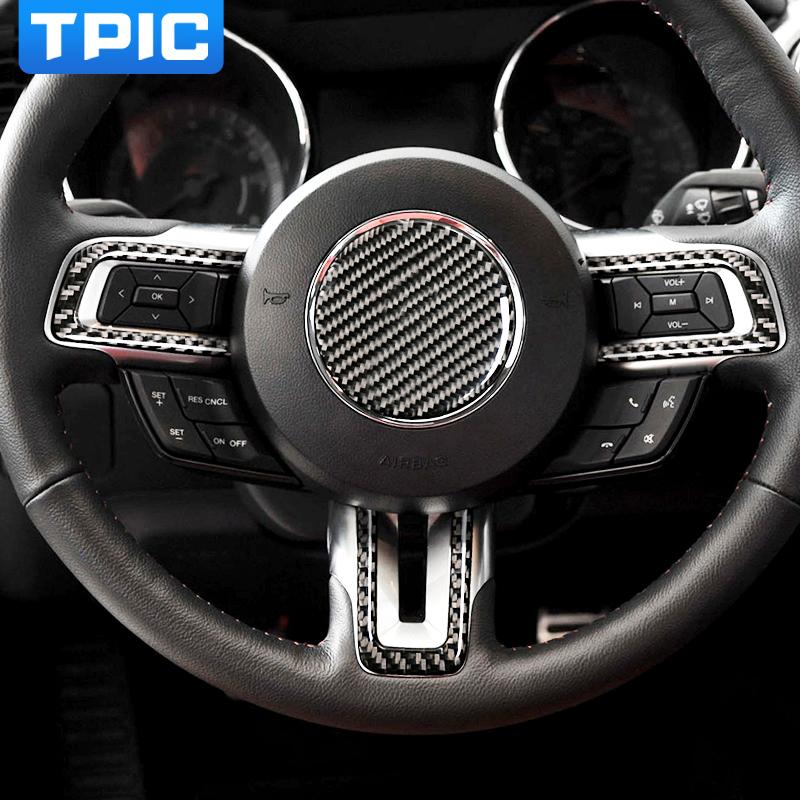 Real Carbon Fiber For Ford Mustang 2015-2022 Center Console Gear Shift Panel Trim Cover Tuning Stickers Car Interior Accessories