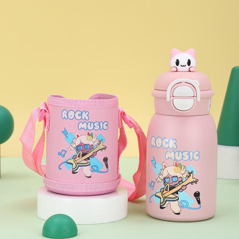 

MRSIKEY Cute Cartoon Kids 316 Stainless Steel Insulated Straw Bottle