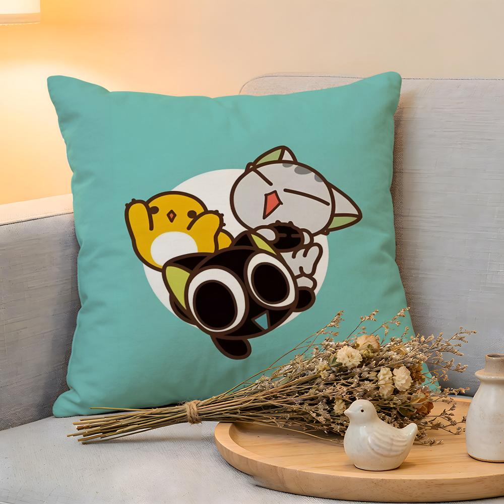 Cushion Cover  Linen  SkinFriendly Soft Decorative Case For Sofa Home Decor Kwaii Anime The Legend Of Hei Pillow cover