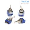 SPDT/DPDT Toggle Switch: 3/6/9/12 Pins, 2/3 Positions, Optional Reset, MTS-103/202