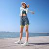 Lining Light Breeze V2 Soft Rebound Casual Running Shoes Women Sneakers White Blue ARSW116-1