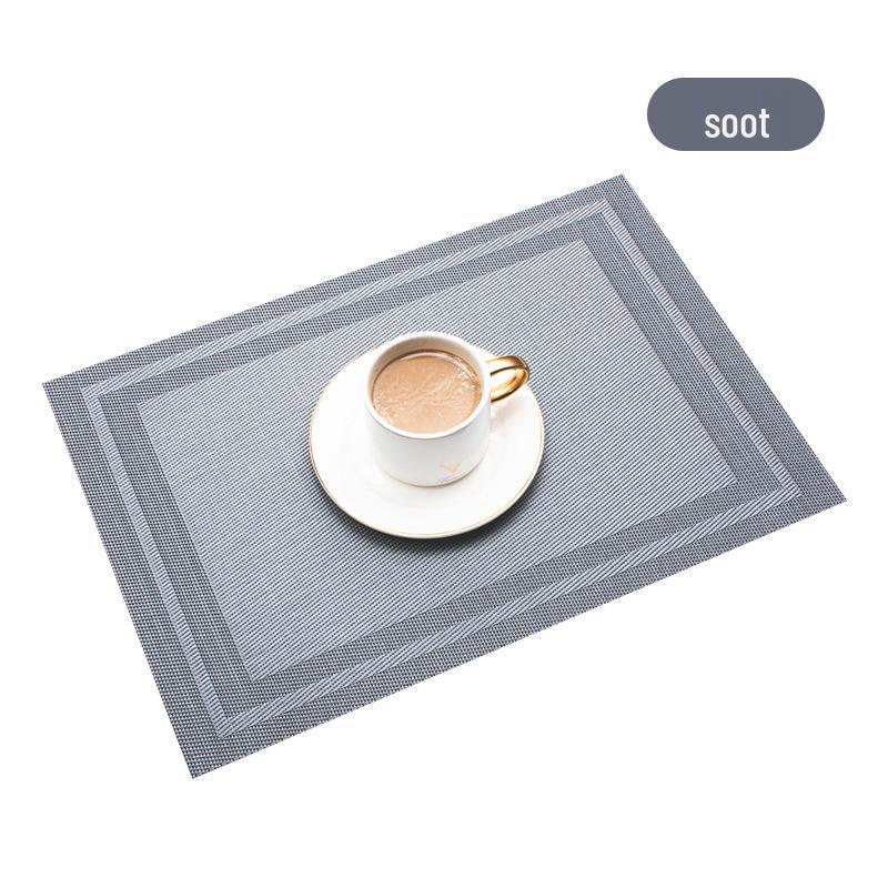 

Eco-friendly Nordic PVC Woven Double-frame Table Mat - Heat Resistant Placemats for Home & Hotel Dining