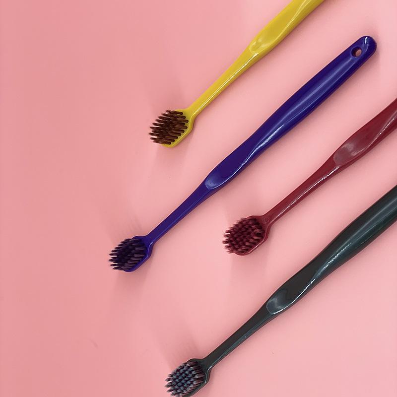 Adult Korean Couple Soft Bristle Toothbrush 2-Pack: Bamboo Charcoal Wide Head for Daily Use