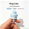 3D Tortenring Kerzenhalter Seidenfinish Niedlicher Geburtstagskuchenring Ohne Kerze Europäischer Stil Mini-Kuchenkerzenring