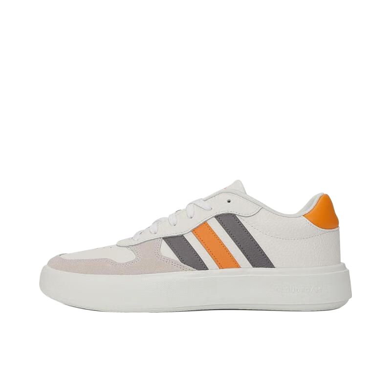 Adidas Litecourt Soft Comfortable Non-Slip Durable Low-Top Tennis Shoes Men Sneakers White Gray JR0026