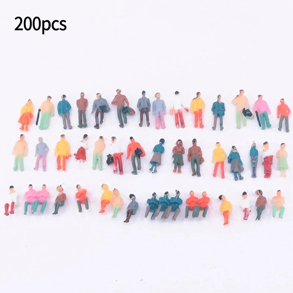 Model Figures Model People Standing And Sitting Model People Painted Figures Versatile 12-19mm 1:87 H0 Beautiful