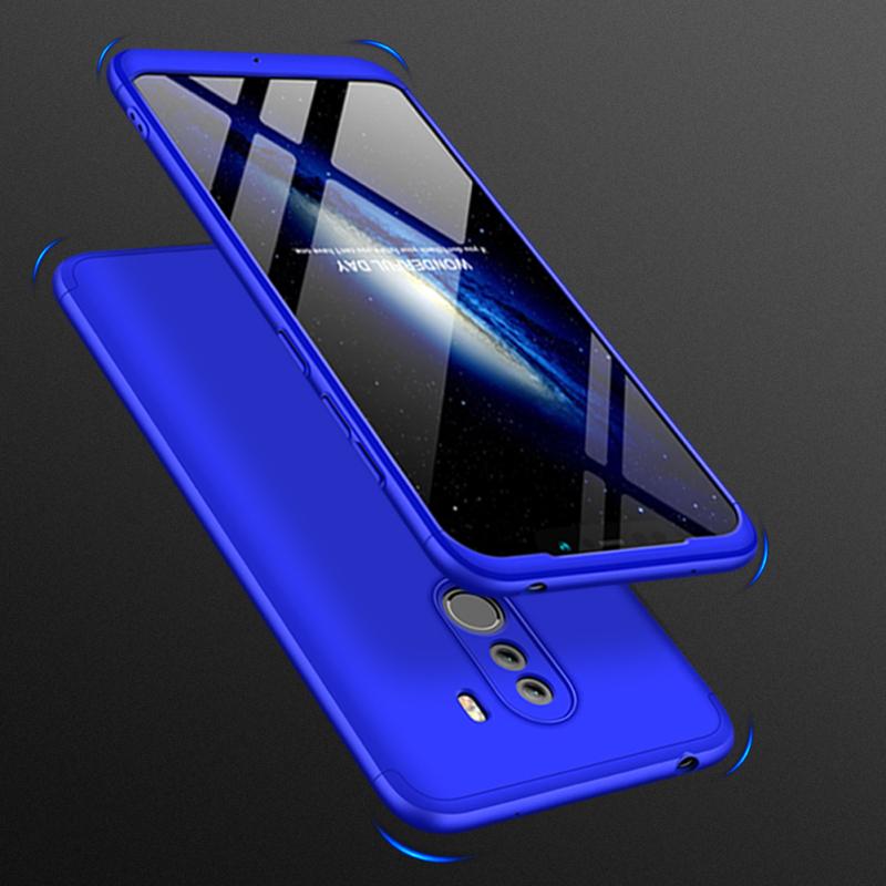 Per XIAOMI Pocophone F1 Cover Posteriore Ultra Sottile in PC Antiscivolo Antiurto Custodia Protettiva Integrale a 360 Gradi