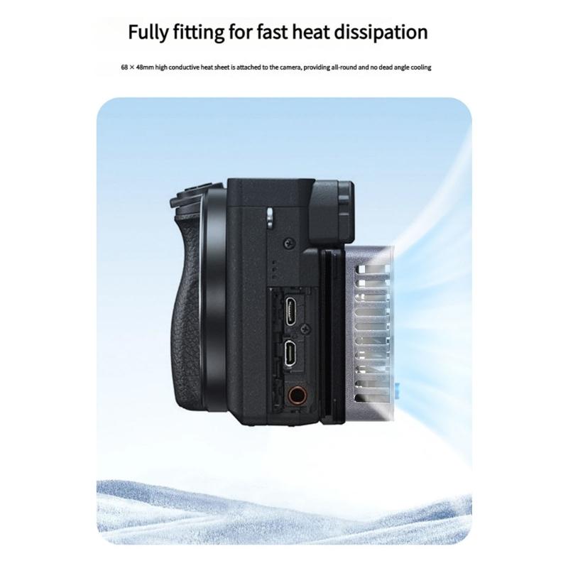Professional Camera Radiator Cooling Fan for A7M4 ZVE1 A6700 A7C2 ZV-E10 ZV1 A7C R5 70D Camera Temperature Control