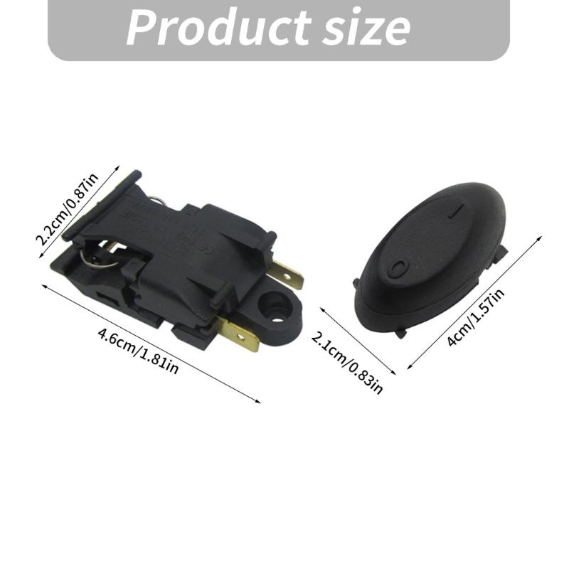 Electric Water Boiler 16A Heat Control Replacement Switches Part with Visible 16A Mark and Cover Cap for Repair Use Tasks