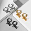 Men's Dinosaur Hoop Earring,Anti Allergy Tyrannosaurus Rex Skeleton Earrings,Jurassic Dinosaur Enthusiast Earring Gift