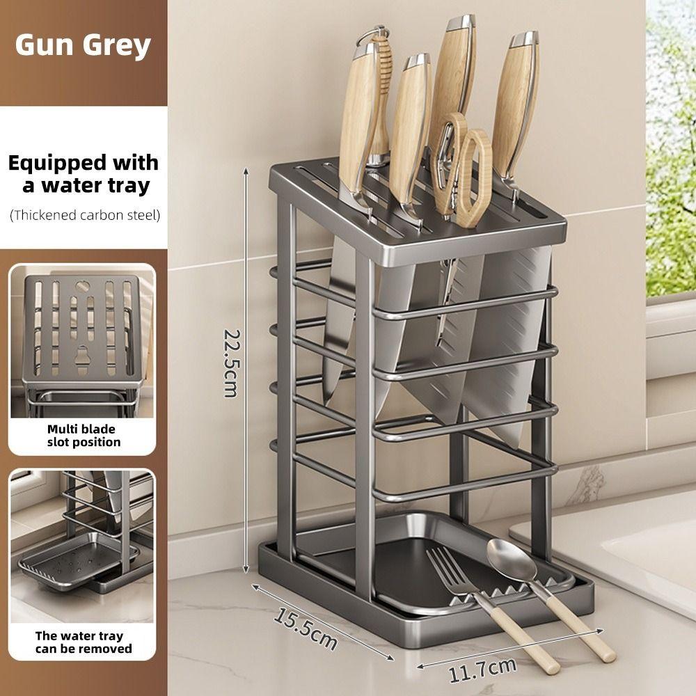 Square Kitchen Utensils Storage Holder Black White Kitchen Countertop Storage Rack  Kitchen Use