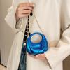 Women's Crossbody Bag   PVC Metallic Luster Half Moon Party Banquet Women's Bag Luxury Handbag Bolso De Mujer