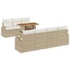 VidaXL Ensemble de Canapé de Jardin 8 pièces avec Coussins Beige 3358283