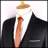 [White Fang] Lederkrawatte, Unifarben, Business, Elegant, Schlicht, Lässig, Herren NC099 (blau)